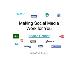 Making Social Media
   Work for You
    Angela Connor




     http://blog.Angela Connor.com
 