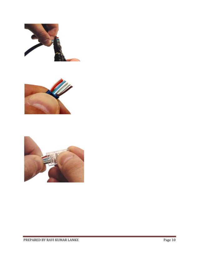 Making stright and crossover cables and crimping