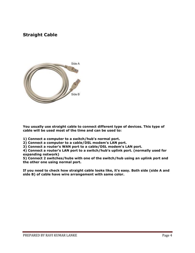 Making stright and crossover cables and crimping