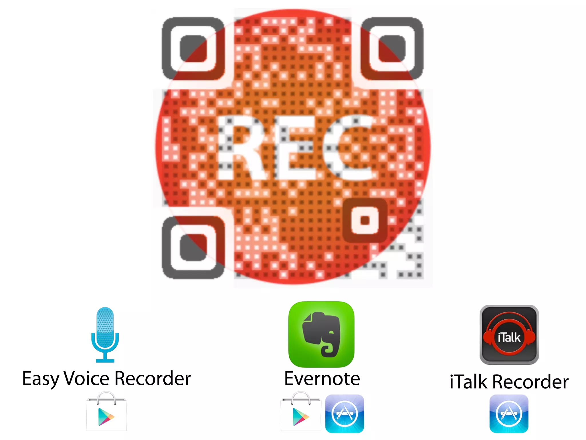 Easy Voice Recorder iTalk RecorderEvernote
 