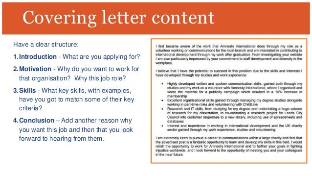 making successful applications relish the opportunity cover letter