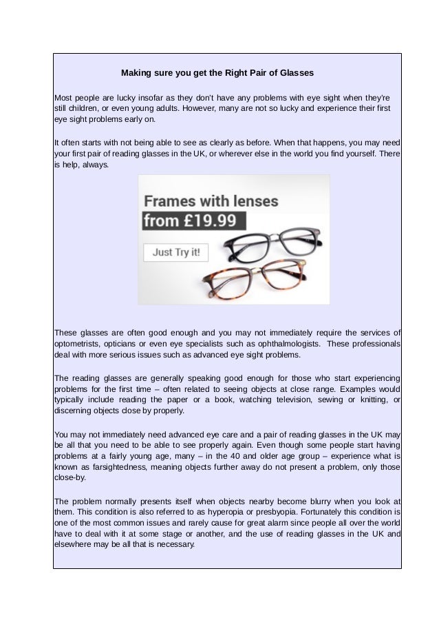 try on reading glasses