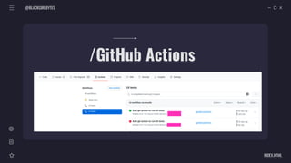 @BLACKGIRLBYTES
INDEX.HTML
/GitHub Actions
 