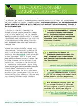 Making the Business Case for Sustainability Guide for Practitioners | PDF