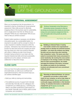 Making the Business Case for Sustainability Guide for Practitioners | PDF