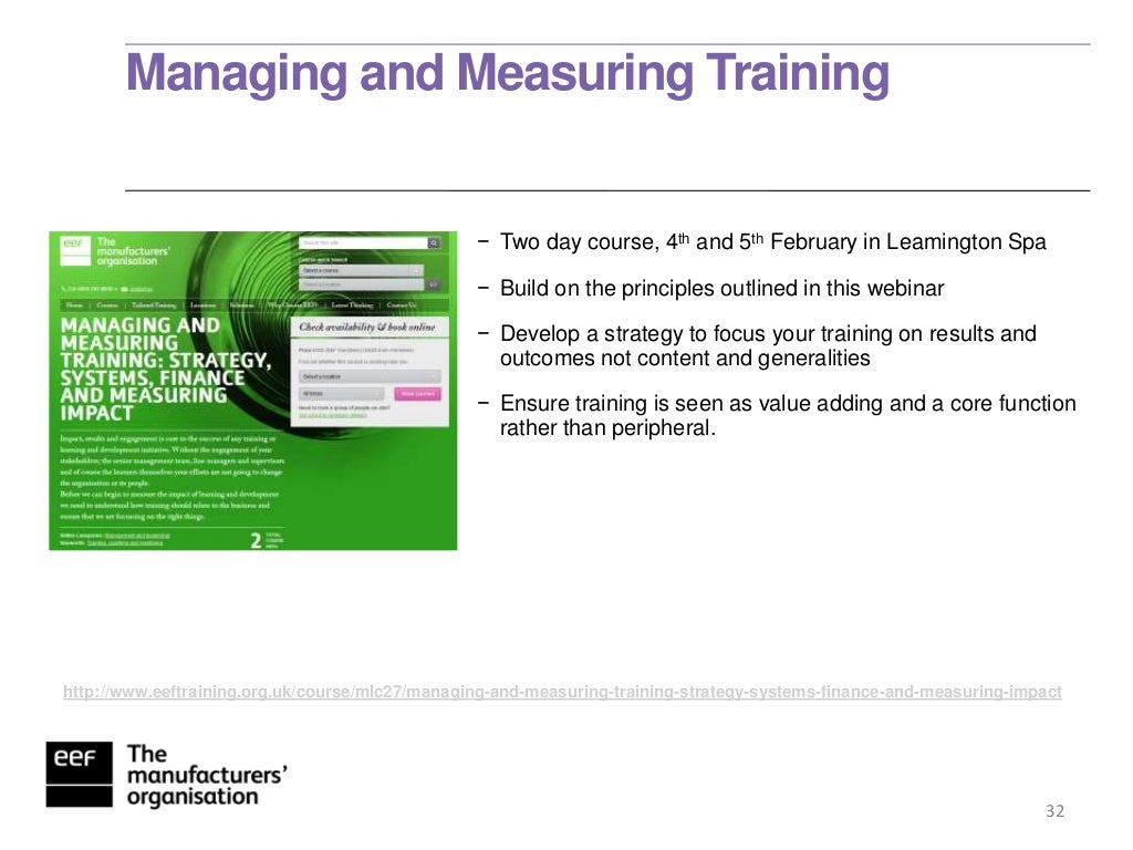 Making the Business Case for Training