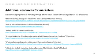 Additional resources for marketers
For additional perspectives on marketing through difficult times, here are a few other ...