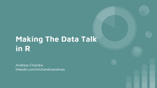 Making The Data Talk
in R
Andreas Chandra
linkedin.com/in/chandraandreas
 