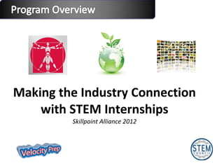 Making the Industry Connection with STEM Internships Skillpoint Alliance 2012 