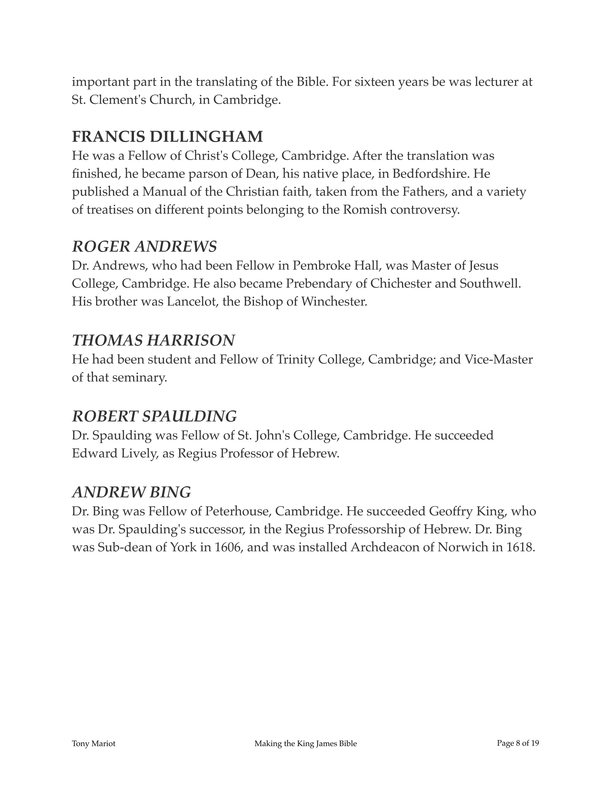 Making the King James Bible | PDF