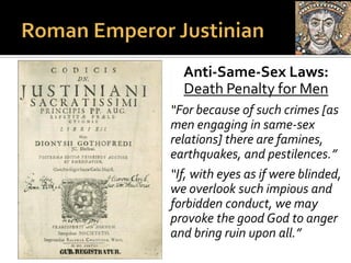  Co-Founder
 ConcernedWomen for America
Gays and Lesbians "want
their depraved 'values' to
become our children's
values. Homosexuals
expect society to embrace
their immoral way of life.
Worse yet, they are looking
for new recruits!“
 