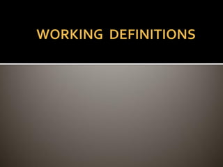  Working Definitions
 Caveat
 Links:
1. Religious Condemnations
2. Immature Developmental Stage
3. Immutable BiologicalType
4. Abuse and “Recruitment” of Youth
5. Domination and Destruction of
“Civilized” Society
 Summary
 