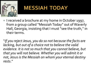  WHEREAS, Jesus commanded that "repentance and remission of
sins should be preached in his name among all nations, beginning
at Jerusalem" (Lk. 24:47); and
 WHEREAS, Our evangelistic efforts have largely neglected the
Jewish people, both at home and abroad; and…
 BE IT FURTHER RESOLVED, That we recommit ourselves to prayer,
especially for the salvation of the Jewish people as well as for the
salvation of "every kindred and tongue and people and nation"
(Rev. 5:9); and
 BE IT FINALLY RESOLVED, That we direct our energies and
resources toward the proclamation of the gospel to the Jewish
people.
 