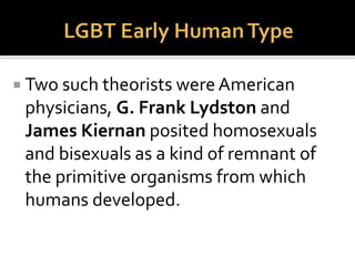  Many Protestant denominations continue to
view Judaism as an inadequate and
misguided religion.
 And for Catholics, not until 1965, at the
SecondVatican Council were Jews
exonerated for the death of Jesus.
 Likewise, for some religious denominations,
homosexuality is still considered a sin and
LGBT people as sinners.
 