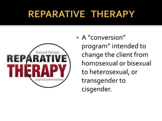 “Parents and Friends of
Ex-Gays & Gays (PFOX)
is the nation’s leading
advocacy organization
for love, support, and
positive life change for
the ex-gay community,
their families, and
individuals with
unwanted same-sex
attractions.”Flee from sexual lust and fornication, for every other
sin is committed outside the body, but sexual
immorality is a sin against your soul, your identity
and body. 1 Corinthians 6:18
 