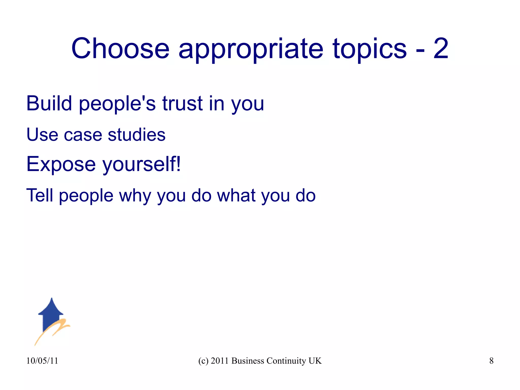 Why should I Blog? To improve visibility of yourself and your business help people get to know you 