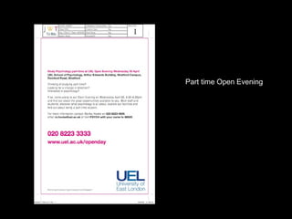Part time Open Evening 