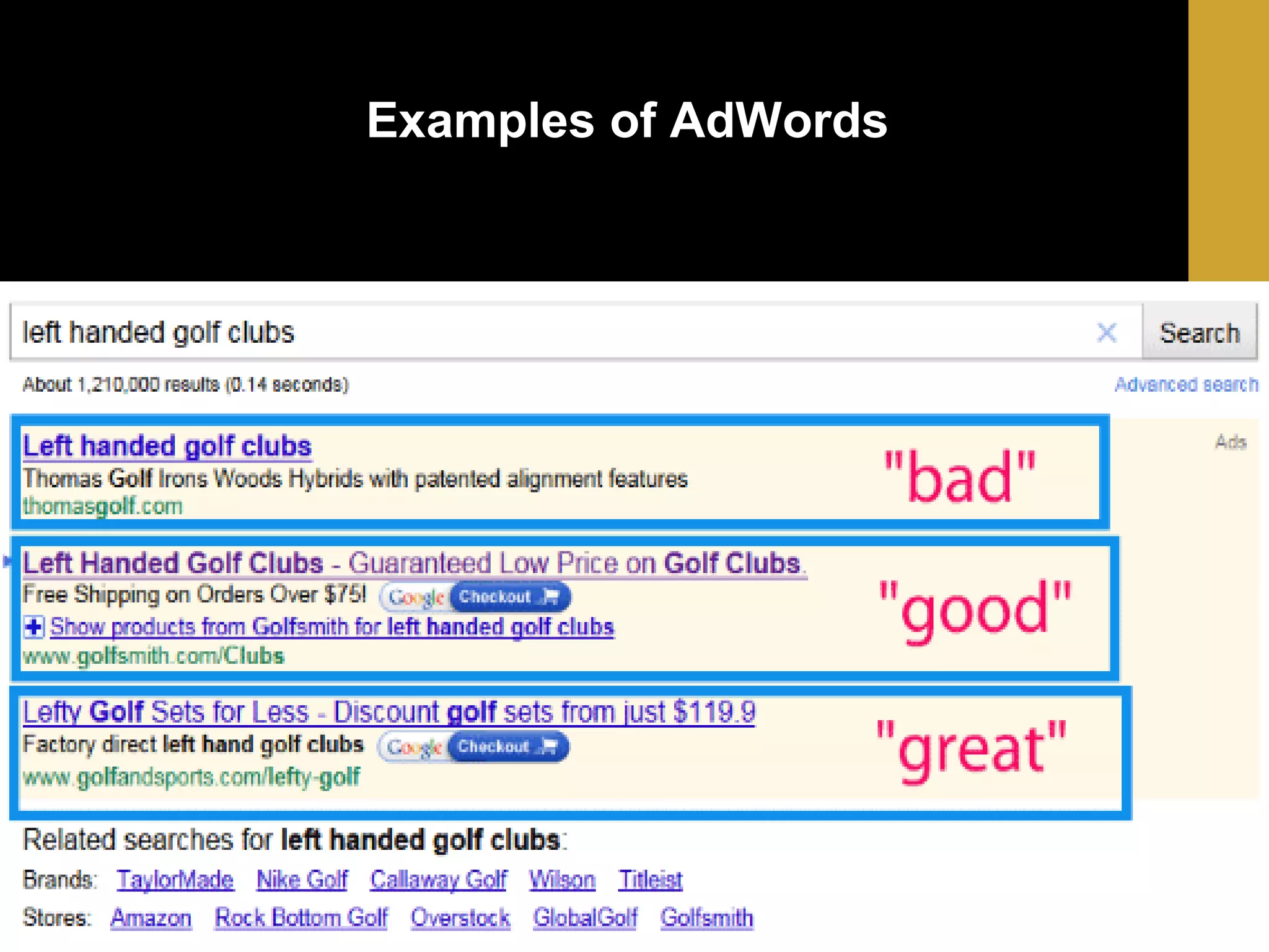 Examples of AdWords

 