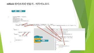 mBlock 라이브러리 만들기 : 아두이노모드
 