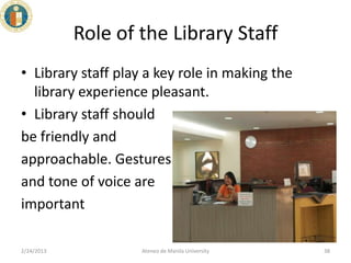 Library Roles Making things easier: new design ideas for better library services | PPTX