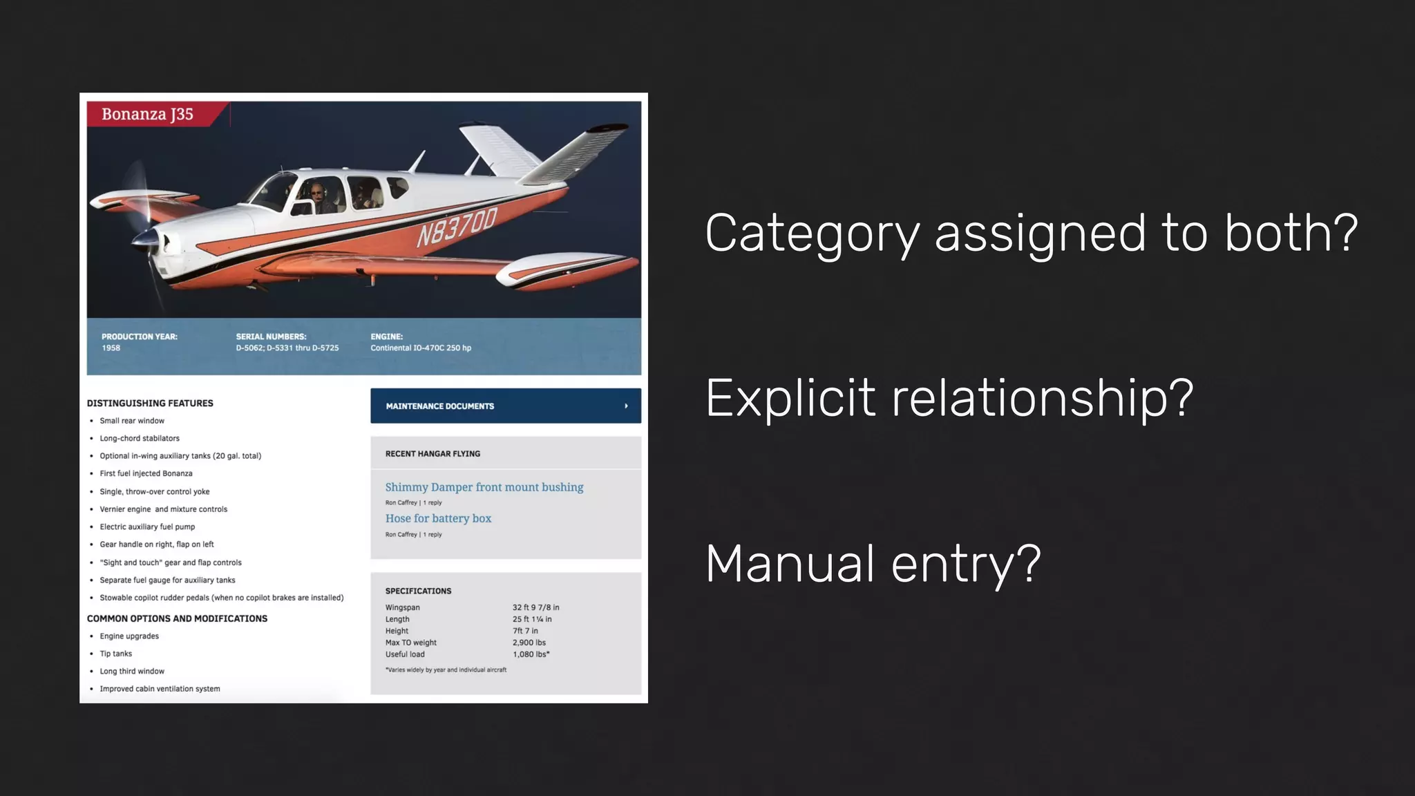 Category assigned to both?
Explicit relationship?
Manual entry?
 
