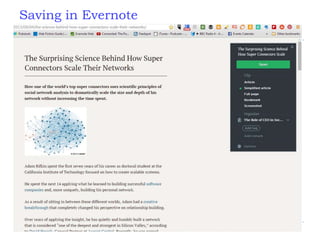 Saving in Evernote
 