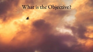 What is the Objective?
 