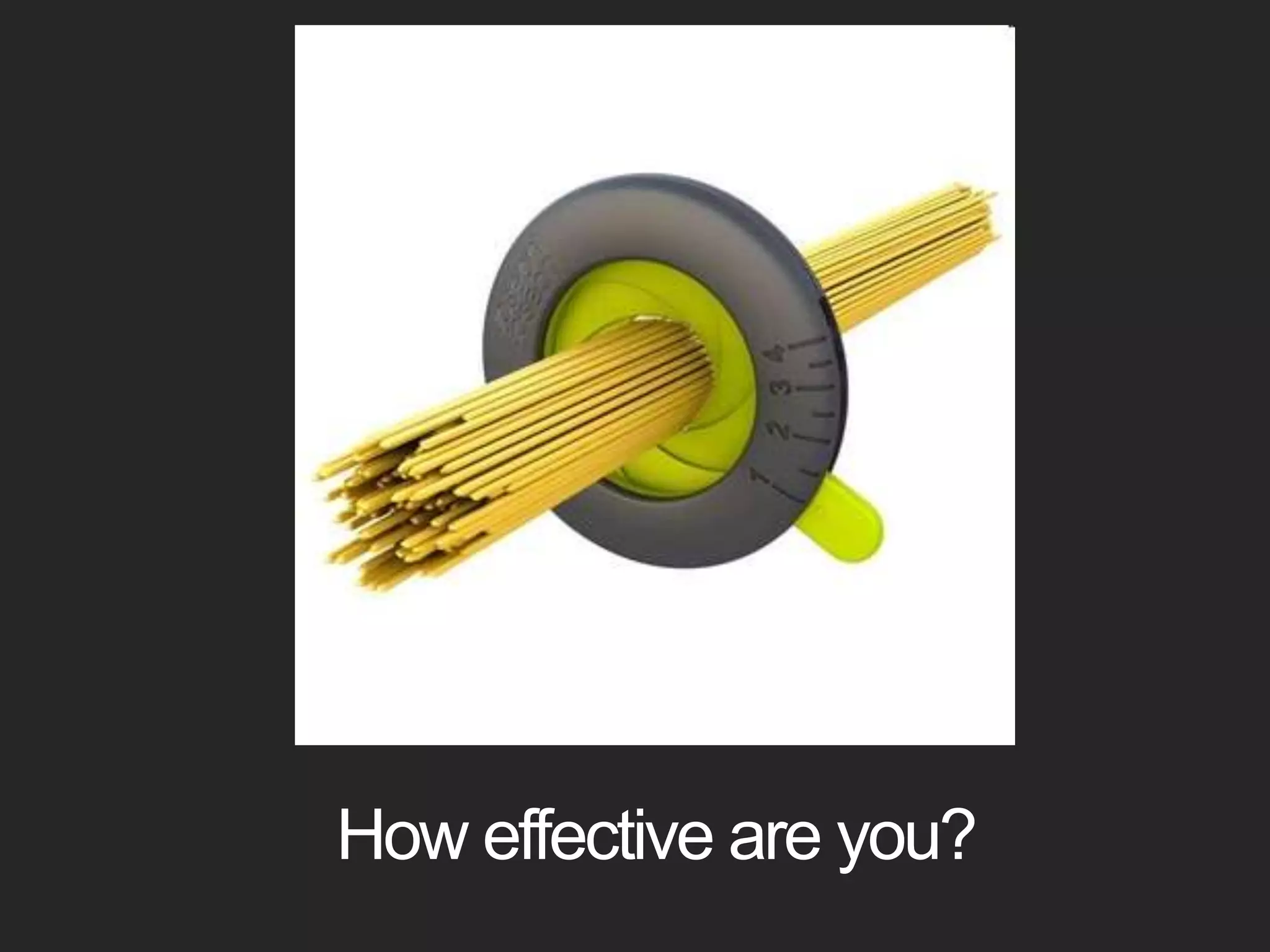 How effective are you?