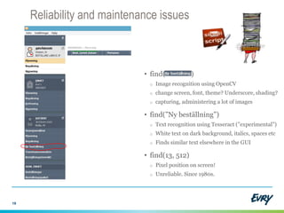 Making visual gui testing agile | PPT