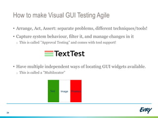 Making visual gui testing agile | PPT