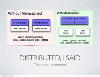 DISTRIBUTED, I SAID
The more the merrier
Sunday, October 6, 13

 