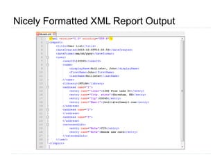 Making WorkFlows XML Report Output Work For You | PPTX
