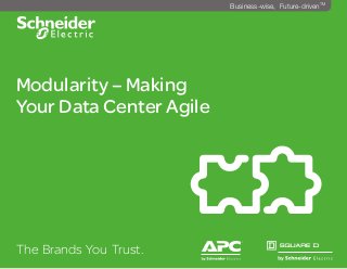 Modularity – Making
Your Data Center Agile
The Brands You Trust.
^
Business-wise, Future-drivenTM
 
