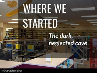 @DianaLRendina  *  
WHERE WE
STARTED
The  dark,  
neglected  cave
 