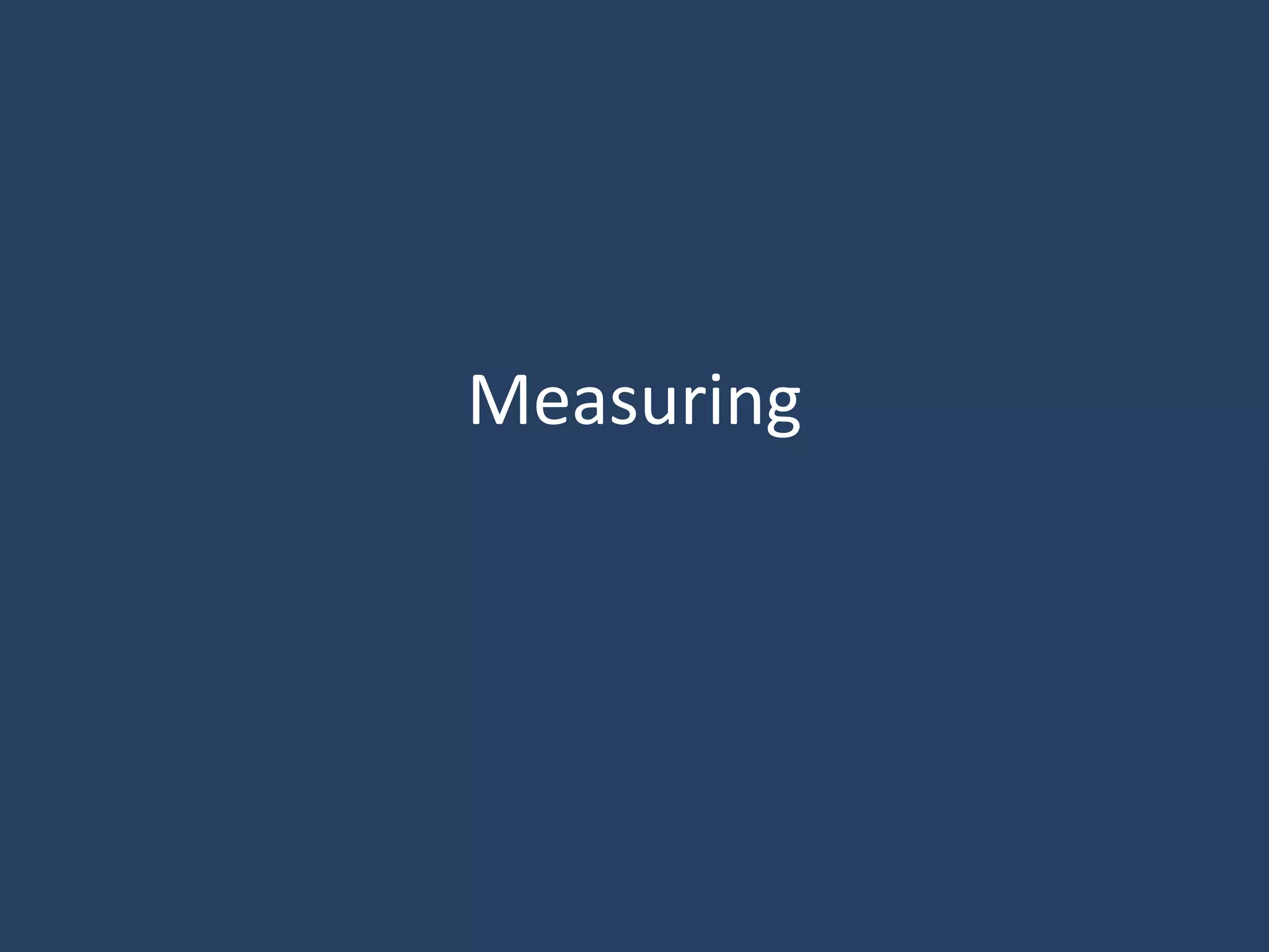 Measuring
 