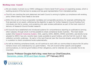 Source: Professor Douglas Kell’s blog: news from our Chief Executive,
Genomics, prizes, DFID and Open Access, 27th February 2012
 