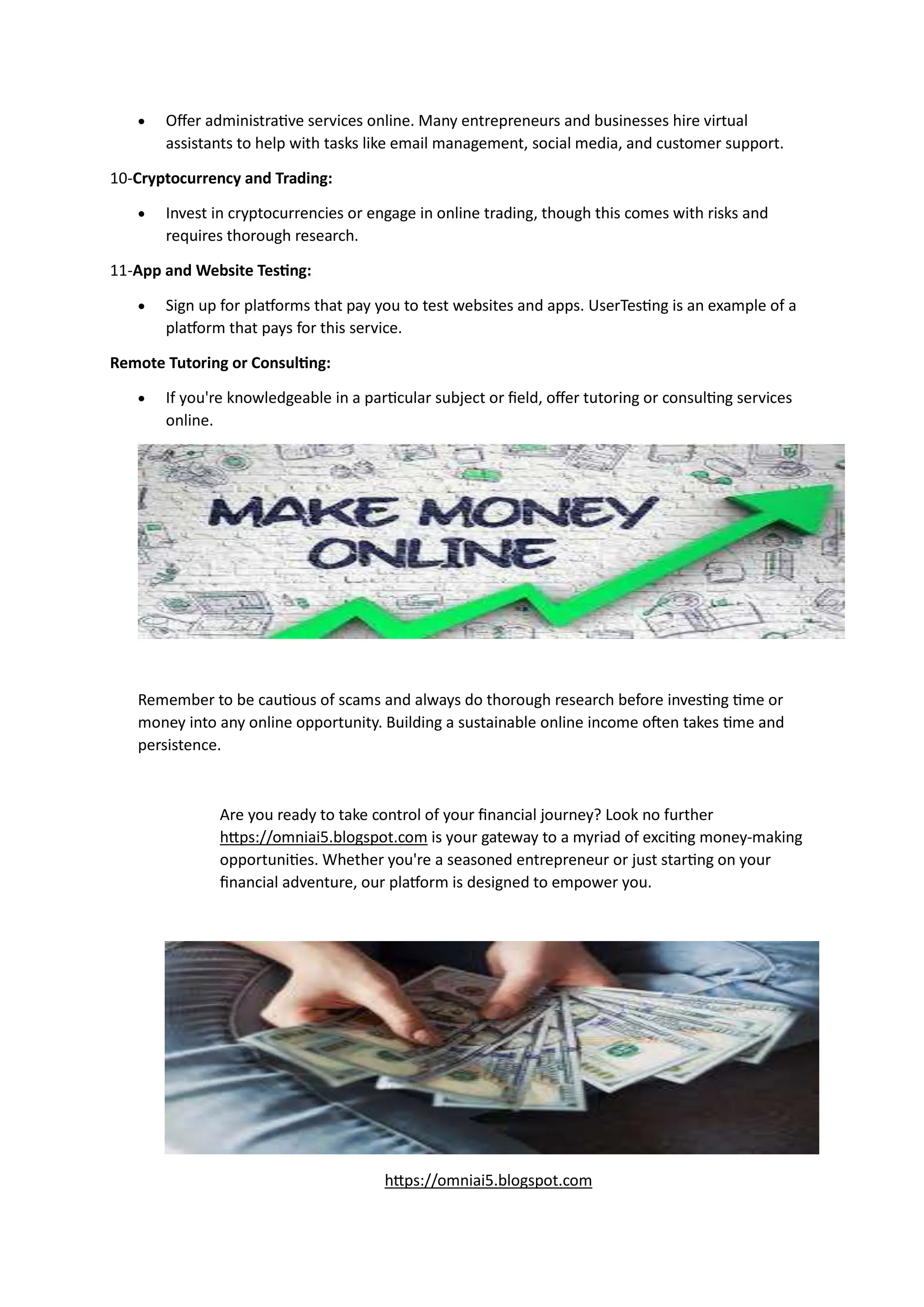 How to make money online | DOCX