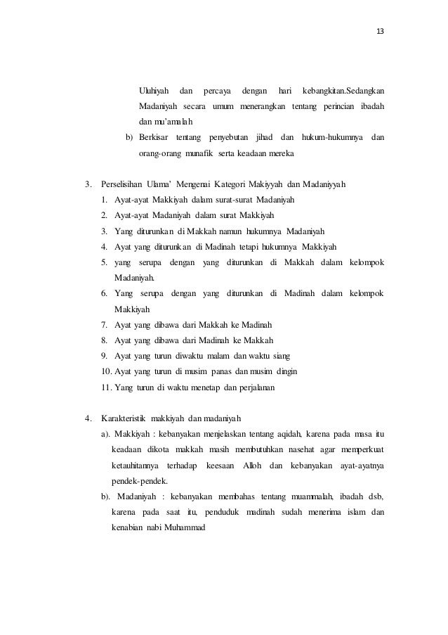 Contoh Ayat Makkiyah Dan Madaniyah Pdf Rajiman