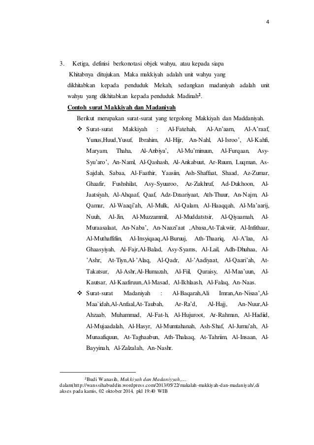 Makalah Makkiyah Dan Madaniyah