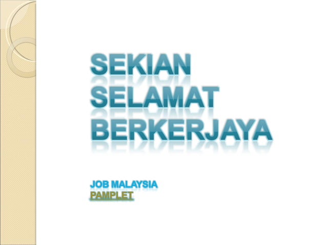 Maklumat Kerjaya Ppt