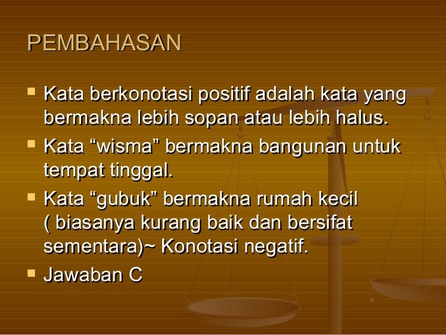 Makna denotasi dan konotasi