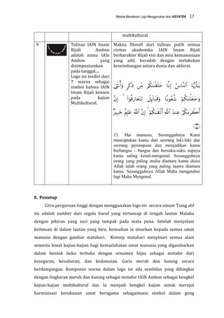 Imam Rijali Makna filosofi logo iain ambon | PDF
