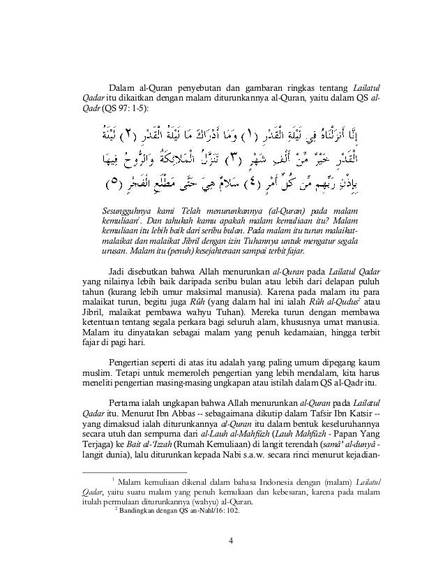 Makna Lailatul Qadar Dan Nuzulul Quran Bagi Orang Yang Beriman