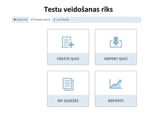 Testu veidošanas rīks
 