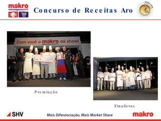 Concurso de Receitas Aro Premiação Finalistas 