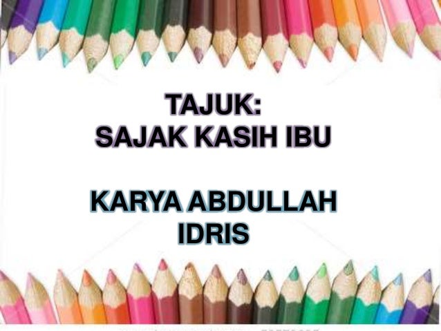 Analisis Sajak Kasih Ibu
