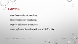 1 July 2022
Dr.Saranya Sasi MD(Ayu) SSRAMC & H Inchal Belgaum Karnataka 22
PARYAYA
रौप्यमाहिकमाख्यातं तारजं तारमाहिकम् ।
हवमलं श्वेतमाहिकं तथा रजतमाहिकम् ॥
ईषद्रौप्यस्य साहित्याद् वा रौप्यगुर्साम्यत: ।
रौप्यवद् ध्युहतमत्त्वाद्वा रौप्यमाहिकमुच्यते ॥ (र.त 21/55-56​)
 