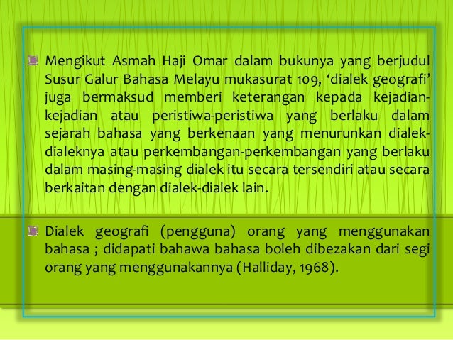 Maksud dialek geografi dan dialek sosial (1)