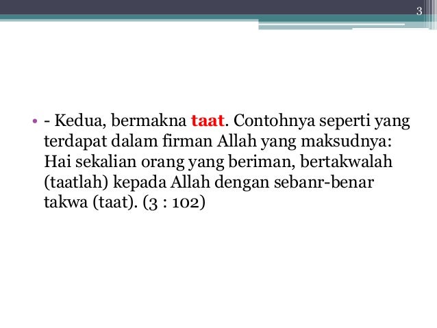 Maksud Taqwa Menurut Imam Ghazali