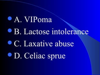 Vipoma Flowchart Malabsorptive disorders final presentation | PPT